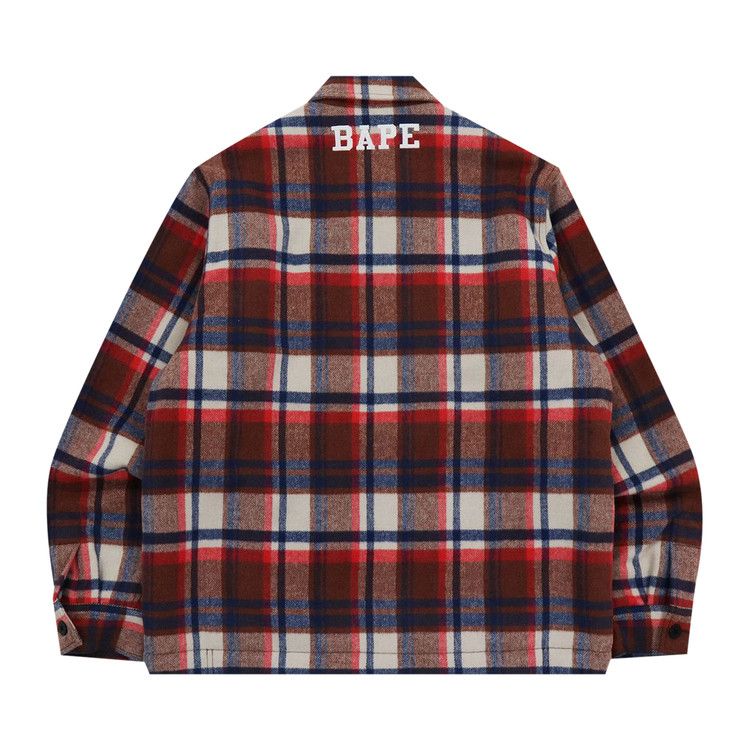 Buy BAPE Check Zip CPO Jacket 'Red' - 1H80 140 001 RED - Red