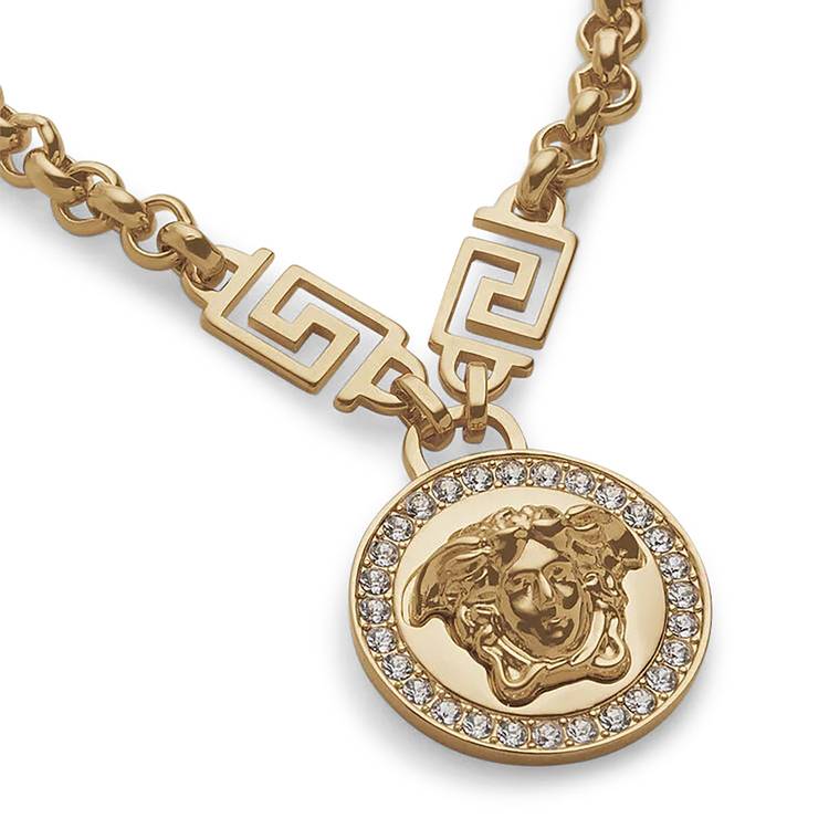 Buy Versace Icon Medusa Necklace 'White/Gold' - DG1E009 DJMX D01O