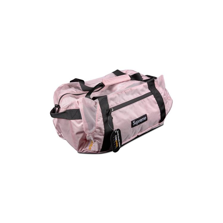 pink supreme duffle bag