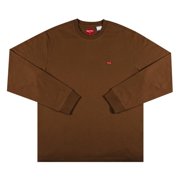 Buy Supreme Small Box Long-Sleeve Tee 'Brown' - SS22KN14