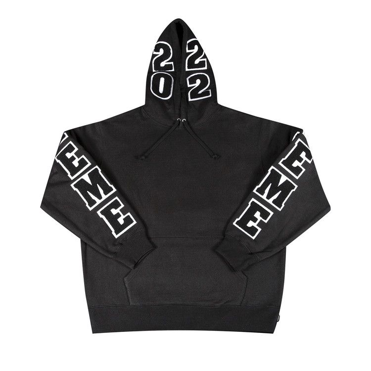 トップス Supreme 22SS Team Chenille Hooded Buy Supreme Team Chenille Hooded Sweatshirt 'Black' - SS22SW5