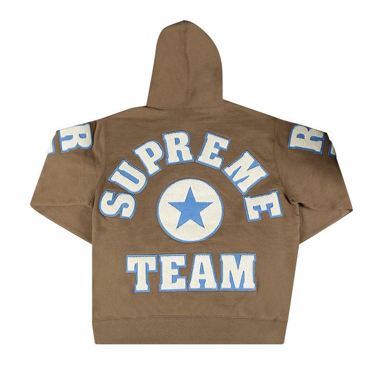 Supreme Team Chenille Hooded Sweatshirt 'Olive Brown'