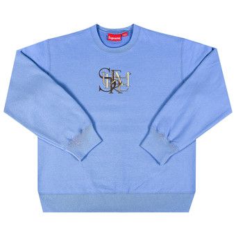 Buy Supreme Overlap Crewneck 'Light Blue' - SS22SW6 LIGHT BLUE | GOAT