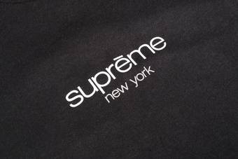 Supreme Classic Logo Tee 'Black' | GOAT