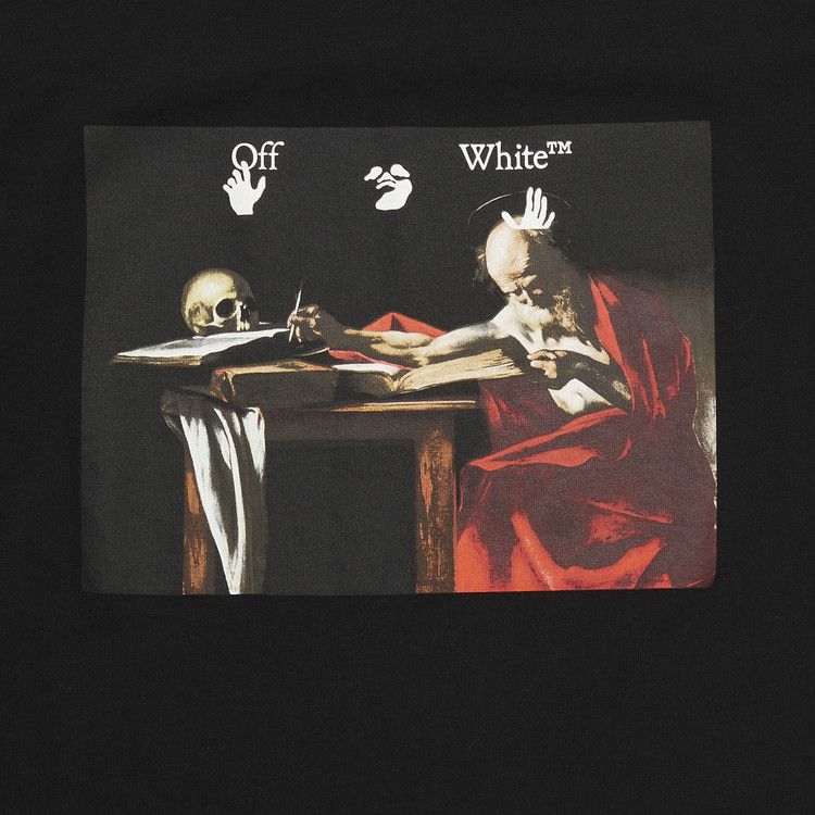Off-White Caravag Paint Over Short-Sleeve Tee 'black'