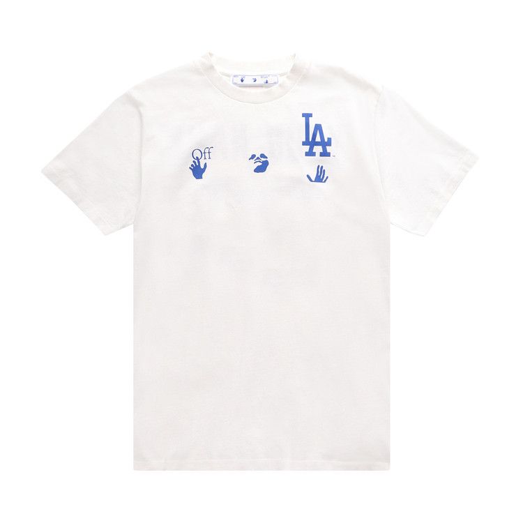 OFF-WHITE x MLB Los Angeles Dodgers Hoodie Cream/Blue Men's - US