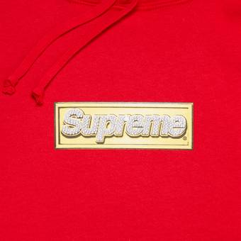 Buy Supreme Bling Box Logo Hooded Sweatshirt 'Red' - SS22SW57 RED