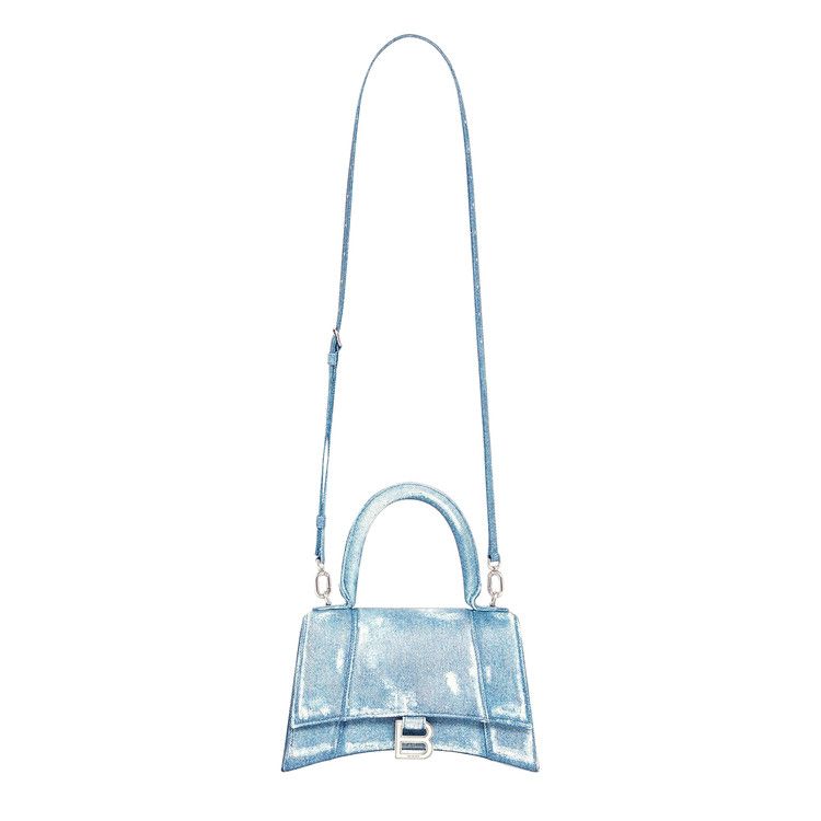 Buy Balenciaga Denim Hourglass Small Handbag 'Indigo