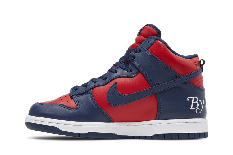 Supreme x Dunk High SB 'By Any Means - Red Navy' | GOAT