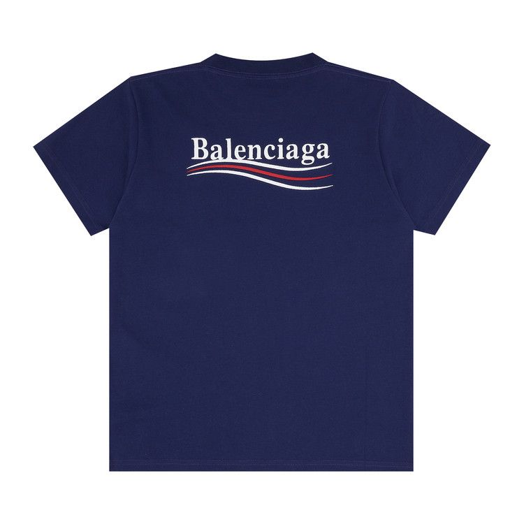 Buy Balenciaga Small Fit T-Shirt 'Pacific Blue/White