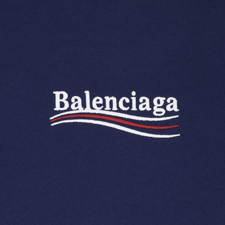Balenciaga Small Fit T-Shirt Pacific Blue/White