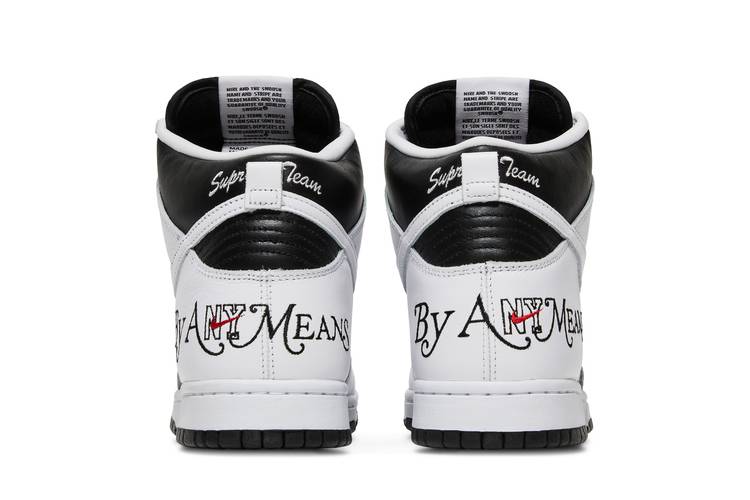 Supreme x Nike SB Dunk High By Any Means Black White DN3741-002
