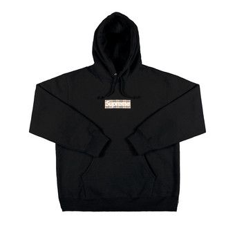 Buy Supreme x Burberry Box Logo Hooded Sweatshirt 'Black' - SS22SW45 BLACK  | GOAT