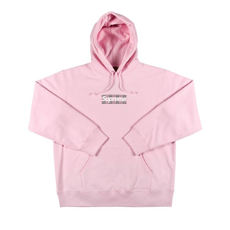 Buy Supreme x Burberry Box Logo Hooded Sweatshirt 'Light Pink 