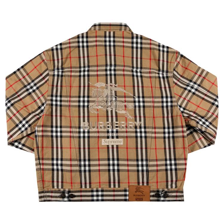 Buy Supreme x Burberry Denim Trucker Jacket 'Beige' - SS22J34