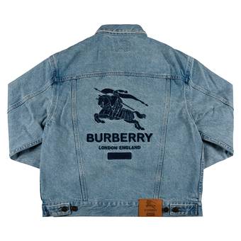 Supreme x Burberry Denim Trucker Jacket Washed Blue