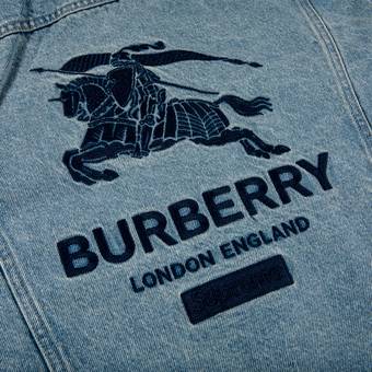 Buy Supreme x Burberry Denim Trucker Jacket 'Washed Blue