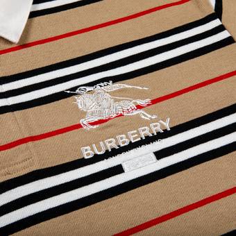 極上品Supreme®/Burberry® Rugby beige Lサイズ シャツ