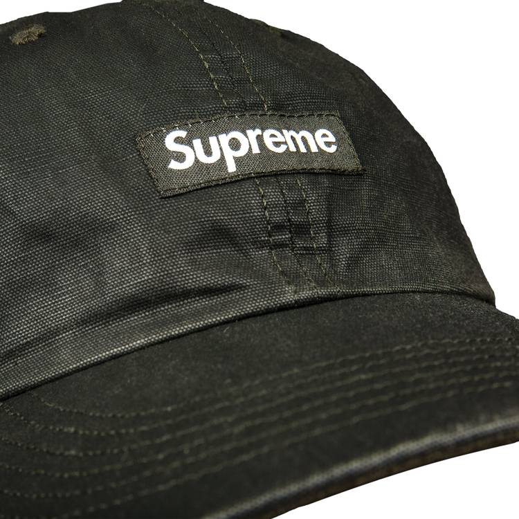 Supreme Small Box Coated Linen 6-Panel 'Black'