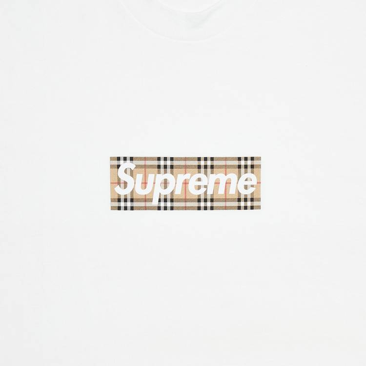 Buy Supreme x Burberry Box Logo Tee 'White' - SS22T1 WHITE | GOAT