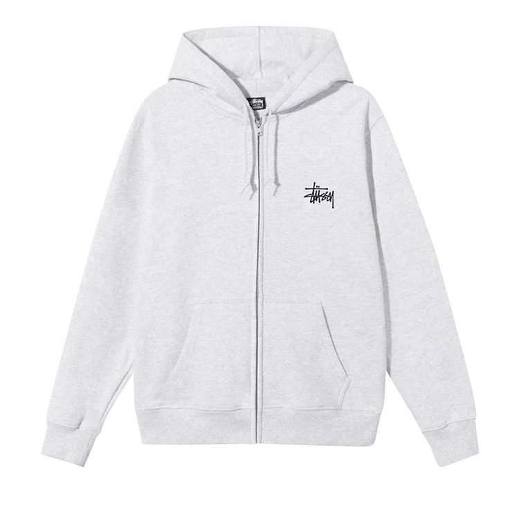 Buy Stussy Basic Zip Hood 'Ash Heather' - 1974762 ASH | GOAT