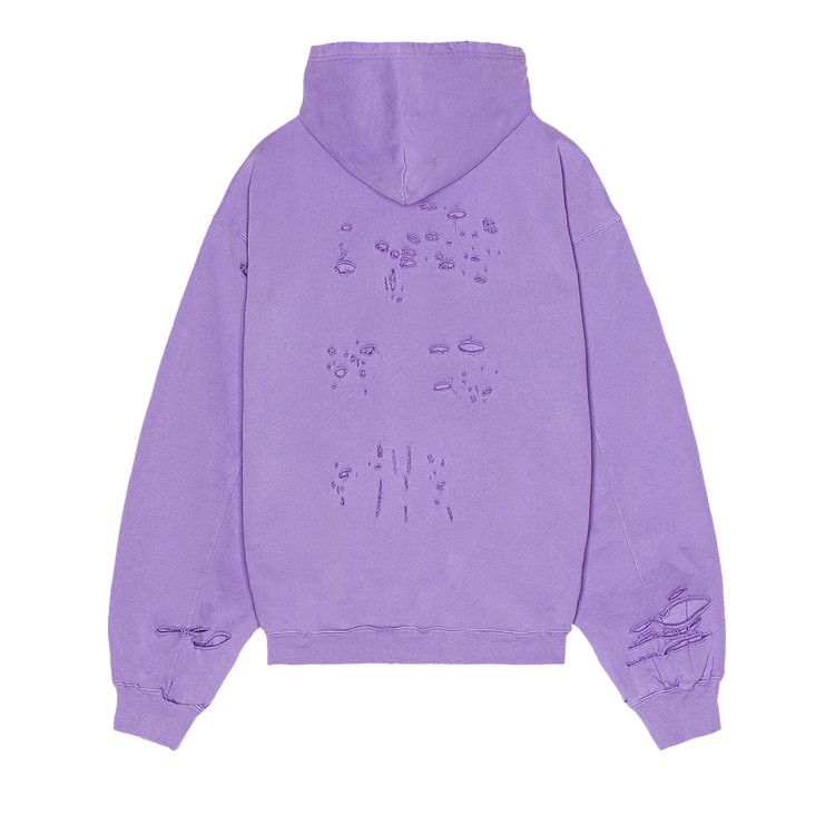 Balenciaga Destroyed Hoodie Light Purple/White