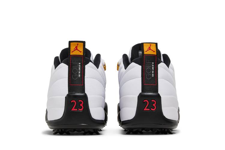 Nike Air Jordan 12 Low Taxi Golf Shoes Size 10 White/Black DH4120-100 