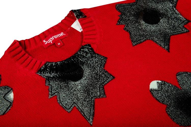 Supreme x Nate Lowman Sweater 'Red' | GOAT