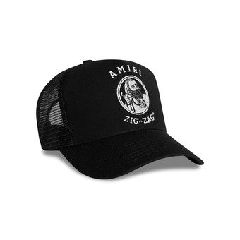 【AMIRI】Zig-Zag トラッカーハット Amiri Zig Zag Trucker Hat in Orange & Black | FWRD