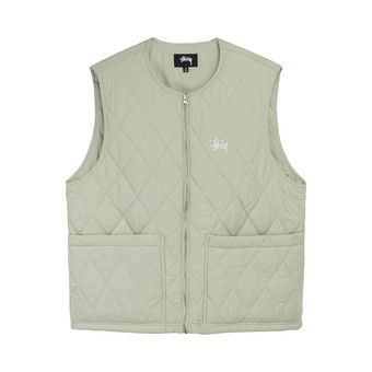 ジャケット・アウター stussy DIAMOND QUILTED VEST Vest Stüssy Diamond Quilted Vest | Freshlabels.com