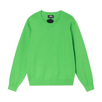Buy Stussy Bent Crown Sweater 'Lime' - 117130 LIME | GOAT