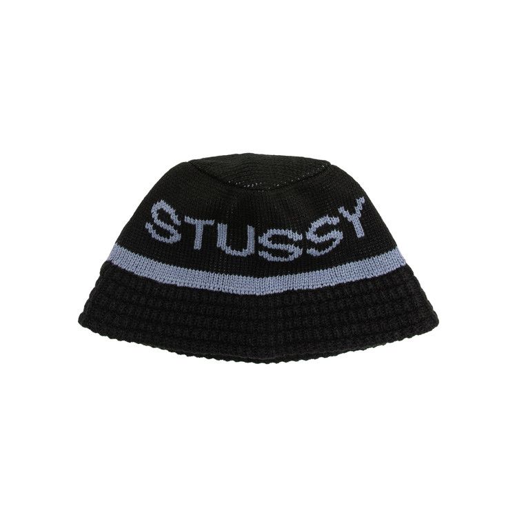 Buy Stussy Jacquard Knit Bucket Hat 'Black' - 1321095 BLAC | GOAT