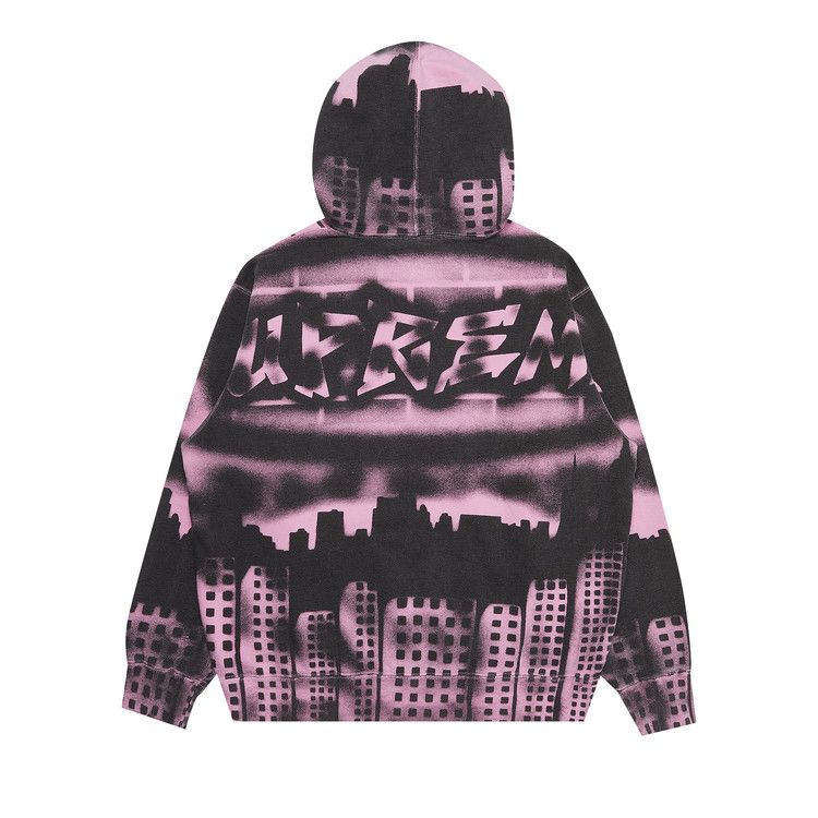 Supreme x New York Yankees Airbrush Hooded Sweatshirt 'Pink'