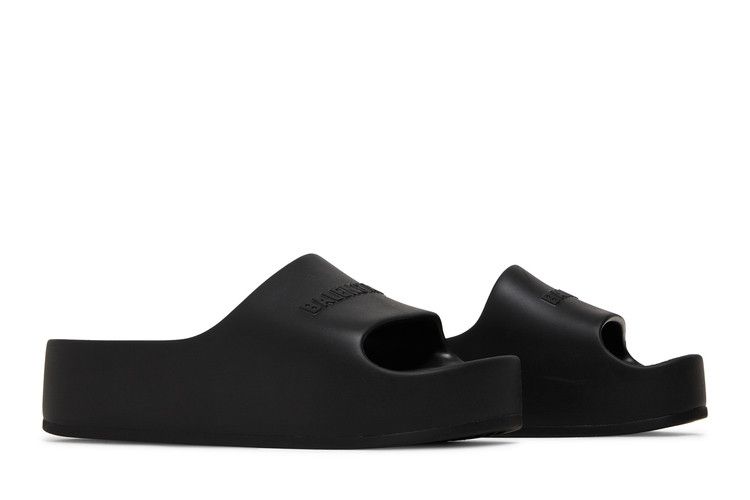 靴 BALENCIAGA CHUNKY SLIDE BLACK Buy Balenciaga women black chunky platform slides for $555