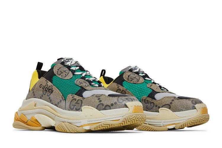 Gucci x Balenciaga The Hacker Project Triple S Beige Green Yellow (W)Gucci  x Balenciaga The Hacker Project Triple S Beige Green Yellow (W) - OFour