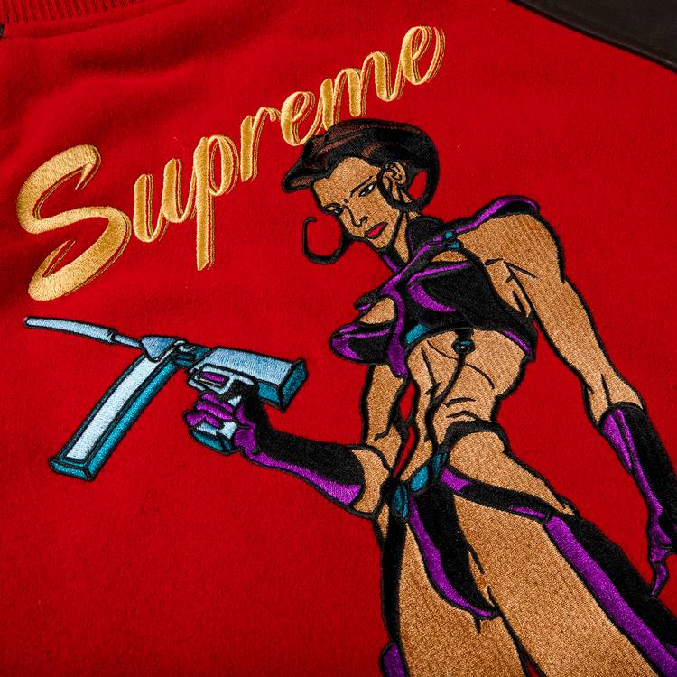 Supreme Aeon Flux Varsity Jacket 'Red'