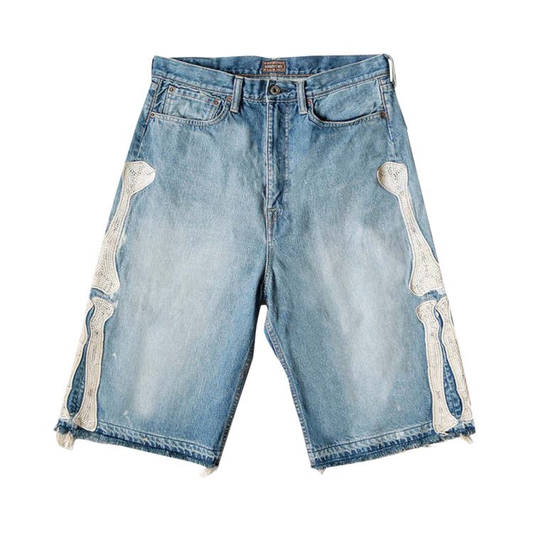 Buy Kapital 14 Oz Denim 5P Shorts (Bone) 'Indigo Processing