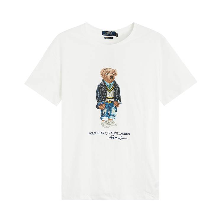 Sada Maiden funnel Polo by Ralph Lauren Custom Slim Fit Polo Bear Jersey T-Shirt 'White' | GOAT