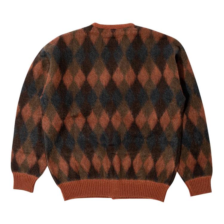 Buy Wacko Maria Diamond Mohair Cardigan 'Brown' - 21FW WMK 