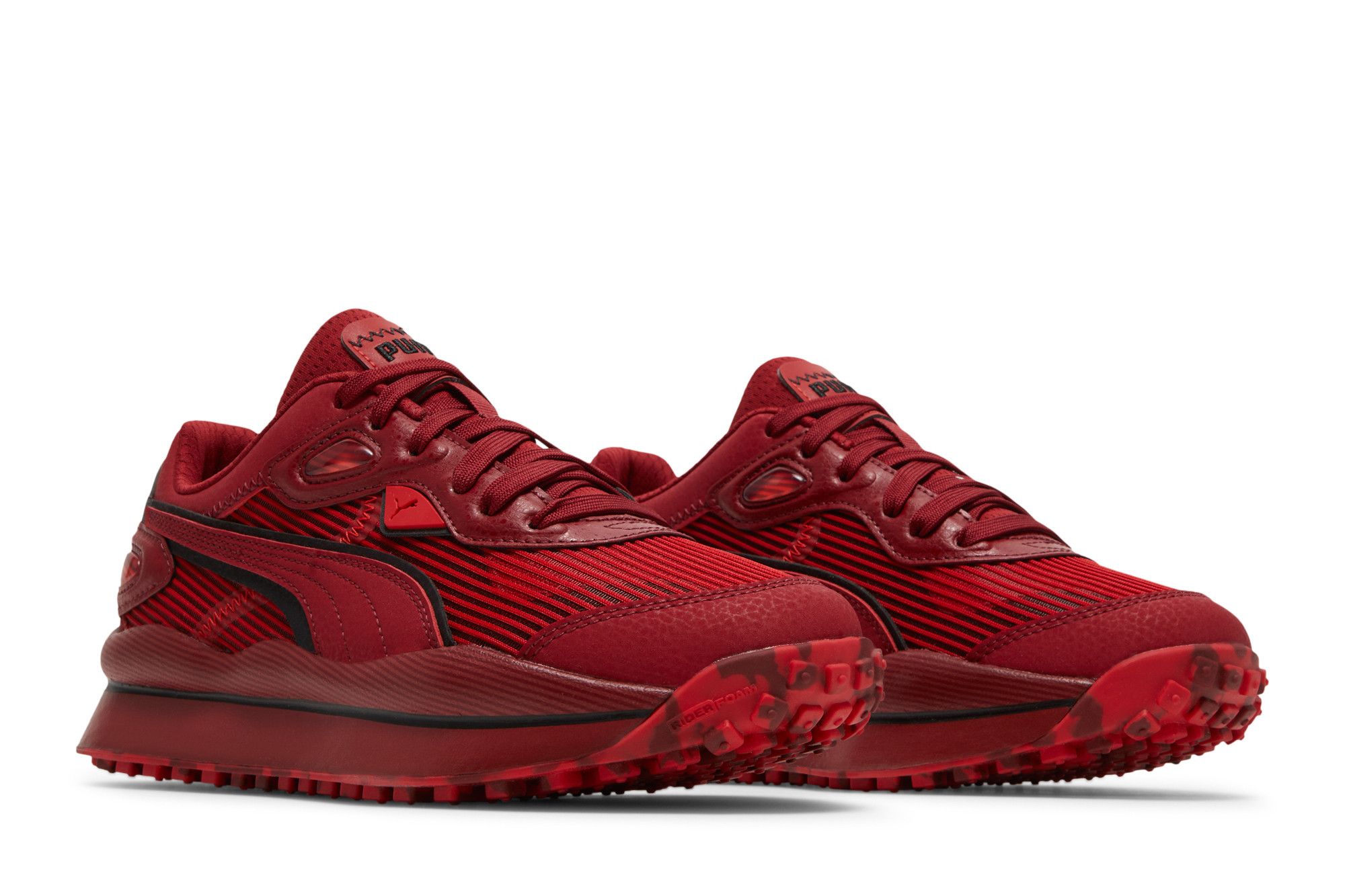 Pre-owned Puma Street Rider Jr 'red Dahlia'