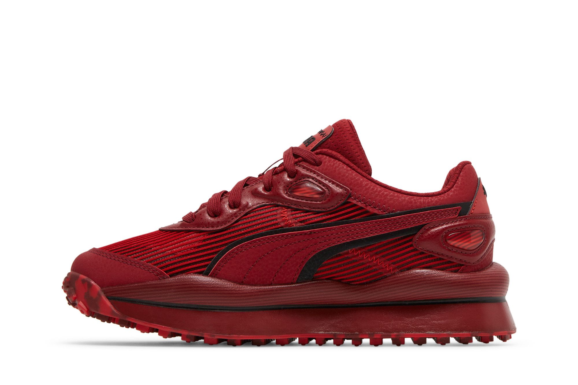 Pre-owned Puma Street Rider Jr 'red Dahlia'