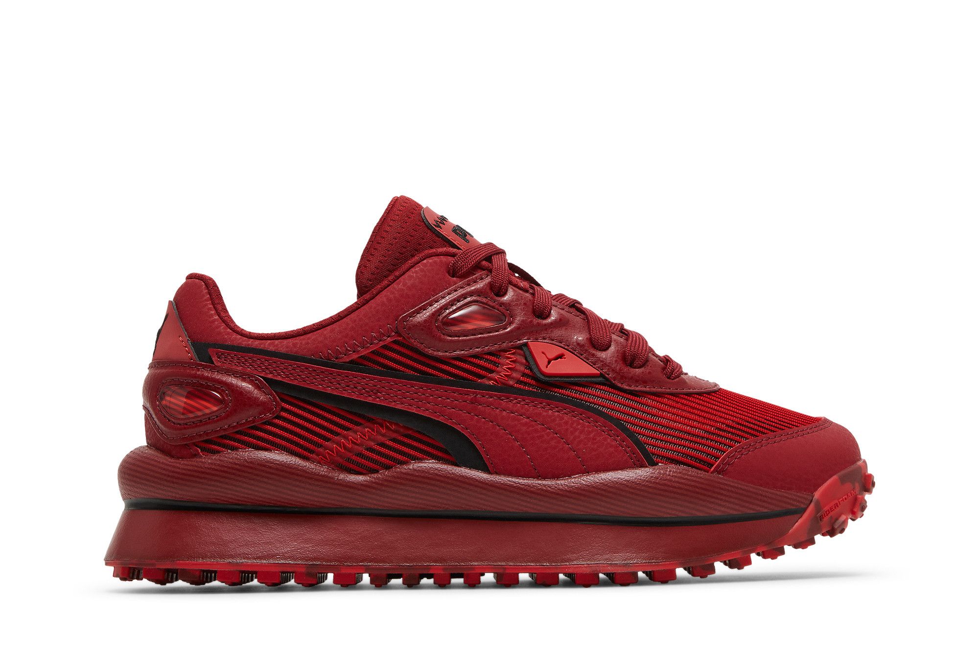 Pre-owned Puma Street Rider Jr 'red Dahlia'