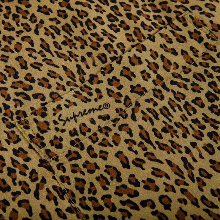 Buy Supreme Leopard Silk Short-Sleeve Shirt 'Tan' - SS22S37 TAN