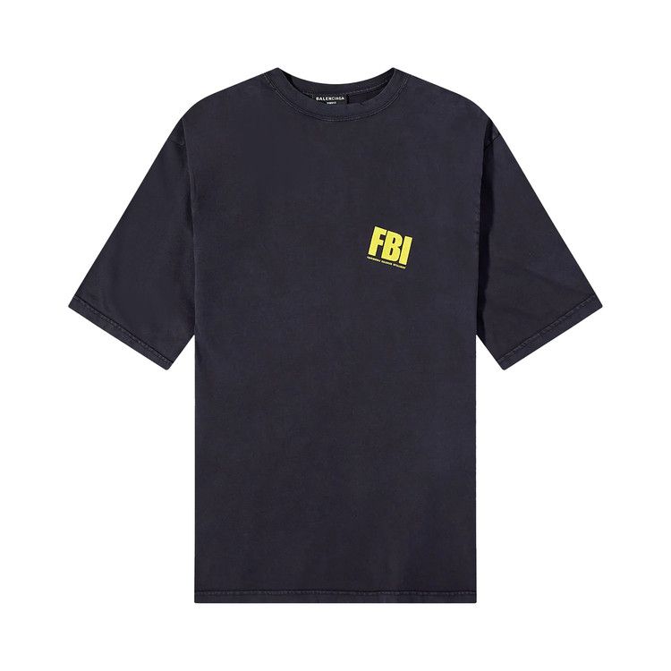 Balenciaga Worn Out T-Shirt Marine Blue/Yellow
