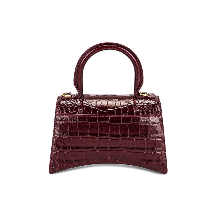 Balenciaga Hourglass Xs Handbag Dark Red