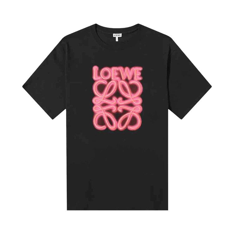 Buy Loewe Neon T-Shirt 'Black/Fluo Pink' - H526Y22X12 8964 | GOAT