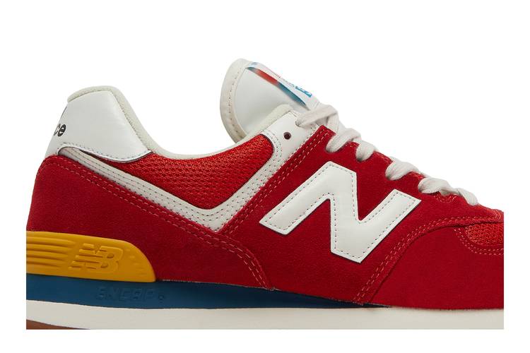 new balance 574 rainbow pack team red size 11 used trainer authentic  vintage
