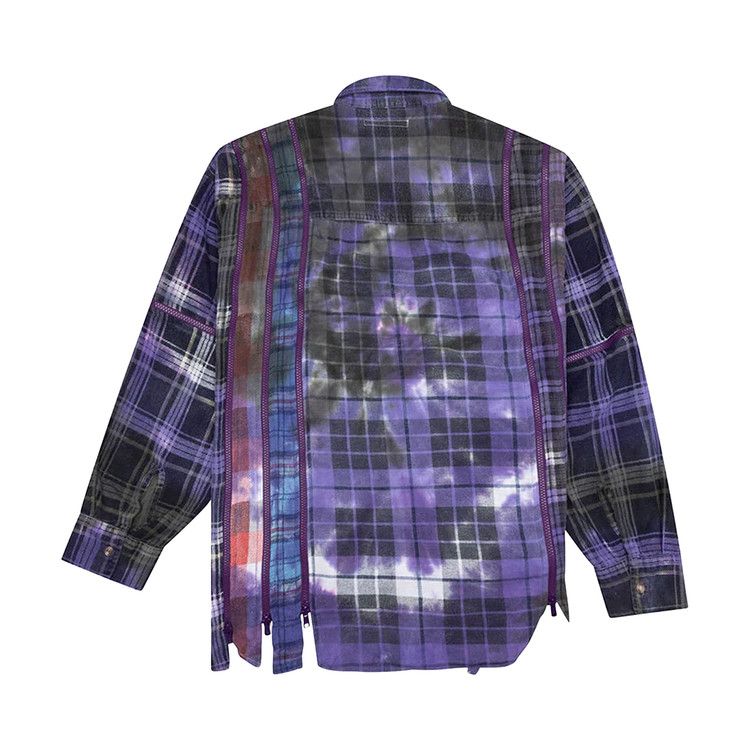 Buy Needles 7 Cuts Zipped Wide/Tie Dye Flannel Shirt 'Assorted