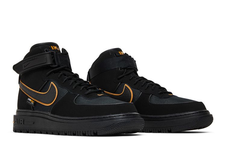 Air Force 1 Boot Black University Gold