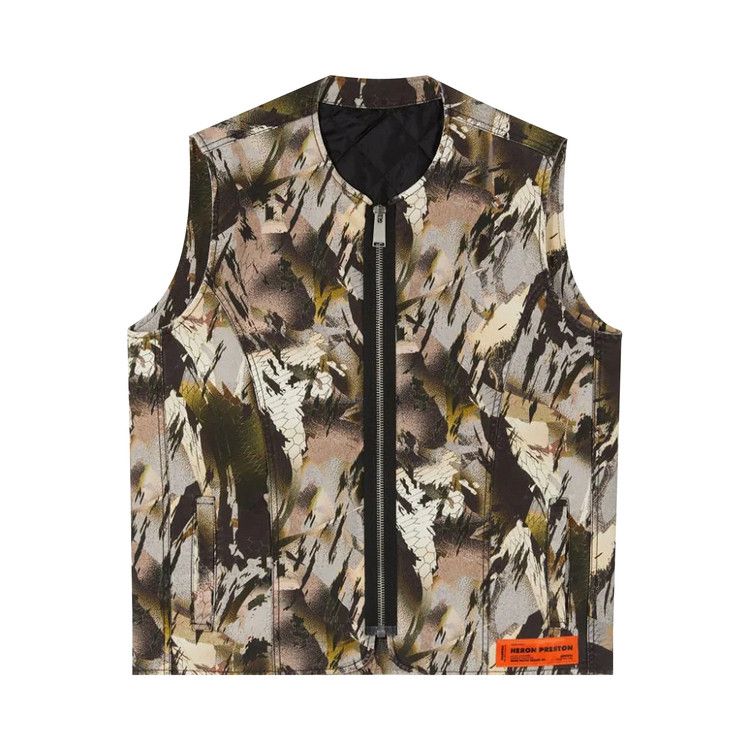 Heron Preston Camo Zip Up Military Vest 'Camou Green' — foto 2